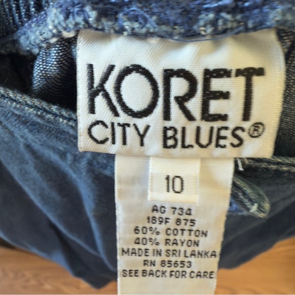 Vintage Koret City Blues A-line button up high waist denim skirt Size: 10 - Picture 3 of 3